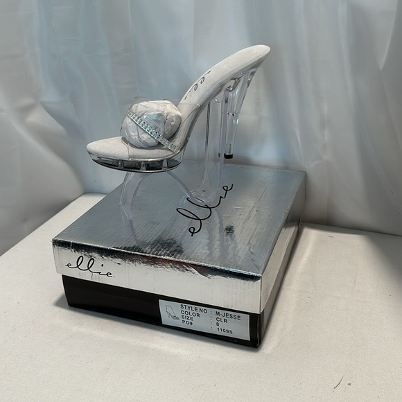 Clear heels 5 inch competition shoes new in the box M Jesse - Picture 2 of 6